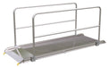 Vestil AWR-38-9B-HR Aluminum Wheel Walk Ramp Steel Hook Style with Handrails 111-3/16 in. x 38 in. 2,500 lb. Capacity Silver