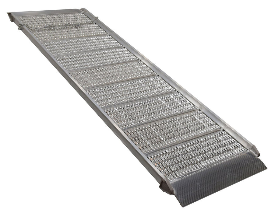 Vestil AWR-G-38-10A Aluminum Grip-Strut Walk Ramps 120-1/4 in. x 39-3/8 in. 2,200 lb. Capacity Silver