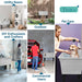 Tehila Freestanding Double-Wide White Utility Sink with Steel Legs & Black Pull-Out Faucet, Multi-Purpose... - Detail View