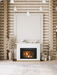 Sierra Flame Abbot 30 four-sided black surround shown installed ABBOT-4PCE-BLK-29