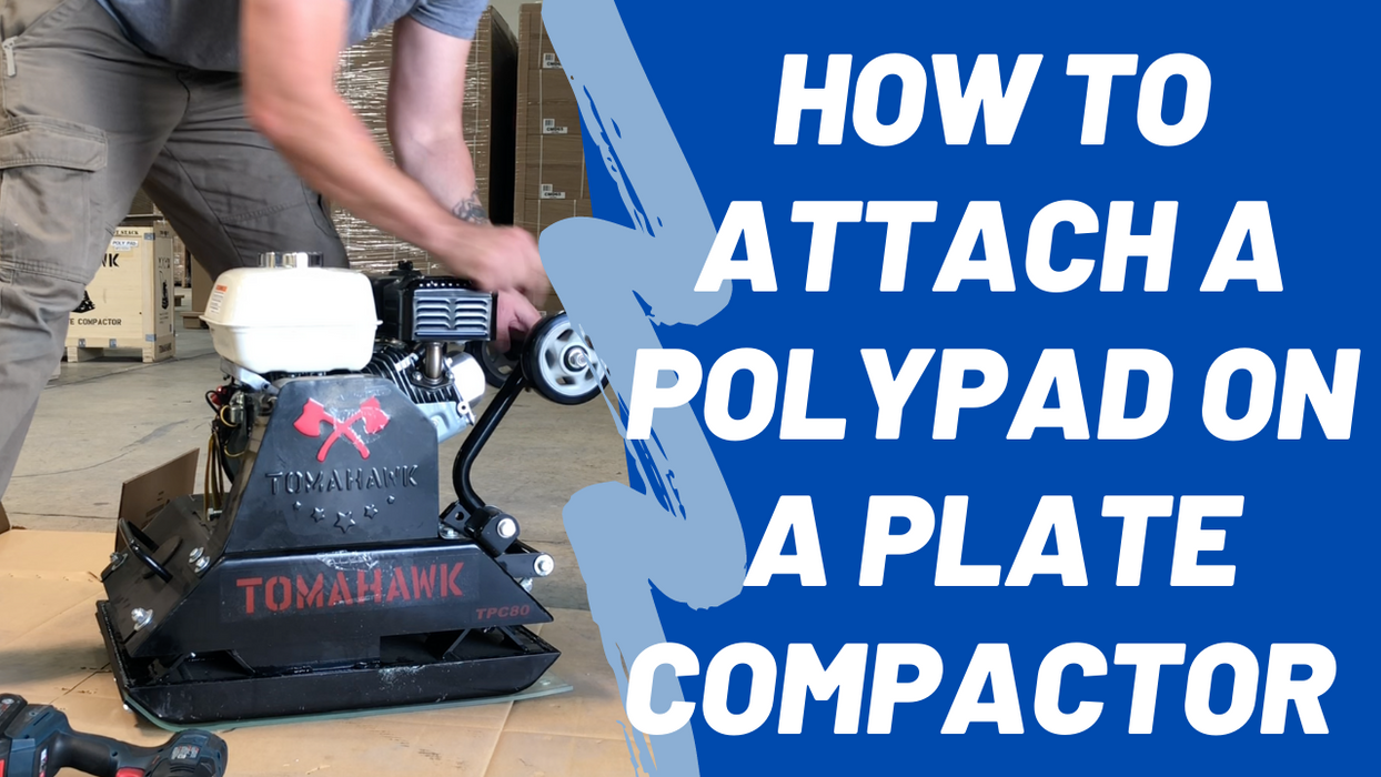 Tomahawk Power Polyurethane Paver Pad for TPC80 Plate Compactor Brick Paver Compaction - Side View