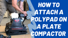 Tomahawk Power Polyurethane Paver Pad for TPC80 Plate Compactor Brick Paver Compaction - Side View