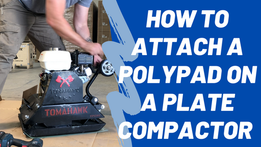 Tomahawk Power Polyurethane Paver Pad for TPC80 Plate Compactor Brick Paver Compaction - Side View