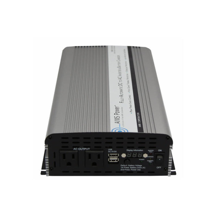 Aims 1500 Watt 12V Power Inverter Charger PWRIC1500W