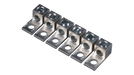 Six-Lug Set for Victron Quattro Inverters. This is an Angled View of the six-lug set in a vertical line, with no background