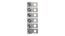 Six-Lug Set for Victron Quattro Inverters. This is a Top-Down display of the six lug set in a vertical line, with no background