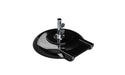 Ledge Lounger Aluminum Umbrella Base with Wheels — Black-100lbs-18" Stem-1.5" Pole