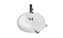 Ledge Lounger Aluminum Umbrella Base with Wheels — White-150lbs-18" Stem-2" Pole