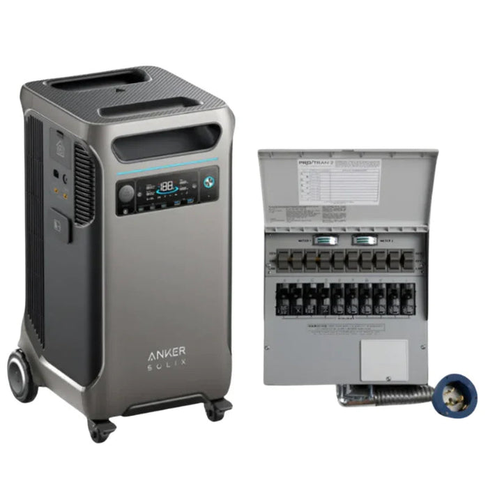 Green Vista Living Anker SOLIX F3800 Plus Portable Power Station+ 50A Transfer Switch - Alternate View