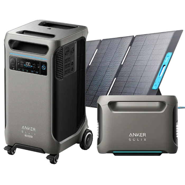 Green Vista Living Anker SOLIX F3800 Plus Portable Power Station + Extra Battery + 400W Solar Panel - Detail View 2
