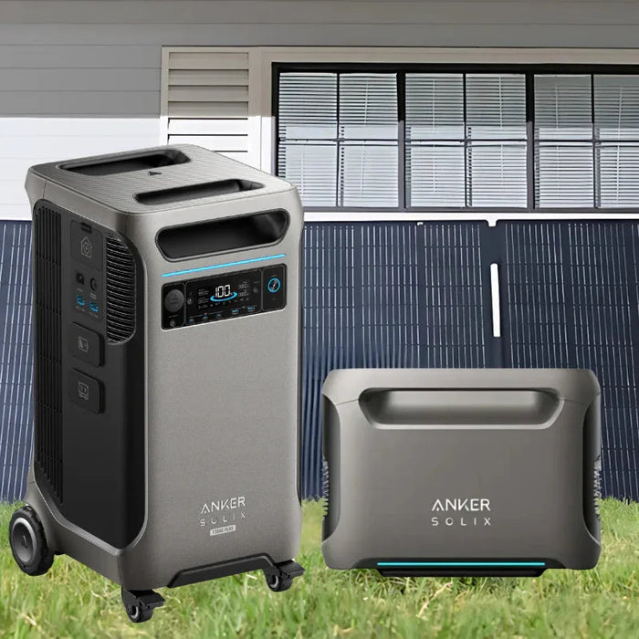 Green Vista Living Anker SOLIX F3800 Plus Portable Power Station + Extra Battery + 400W Solar Panel - Alternate View