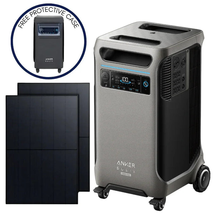 Green Vista Living Anker SOLIX F3800 Plus Portable Power Station + 410W Rigid Solar Panel - Main Product Image