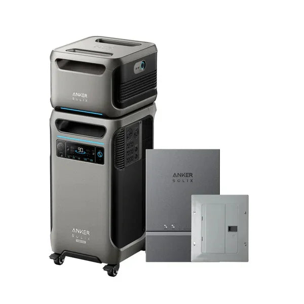 Green Vista Living Anker SOLIX F3800 Plus Portable Power Station + Anker SOLIX BP3800 Expansion Battery + Home Power...