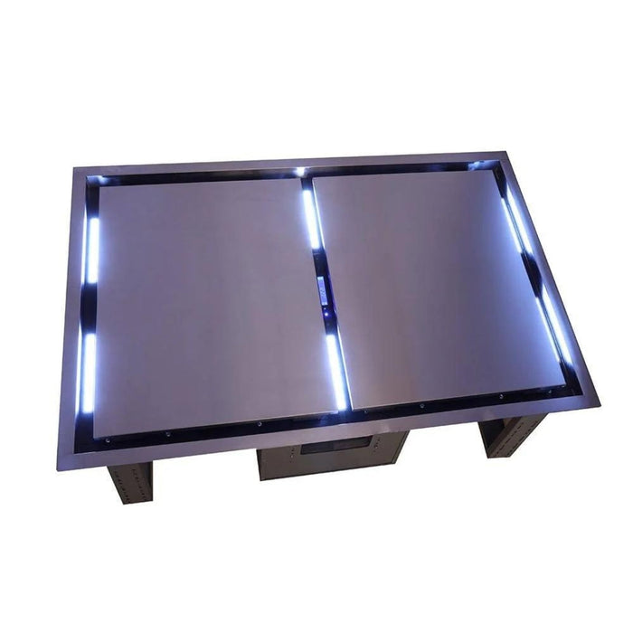 Forno 44-Inch Ceiling Range Hood in Stainless Steel with 1200 CFM Motor FRHRE5312-44 FORNO