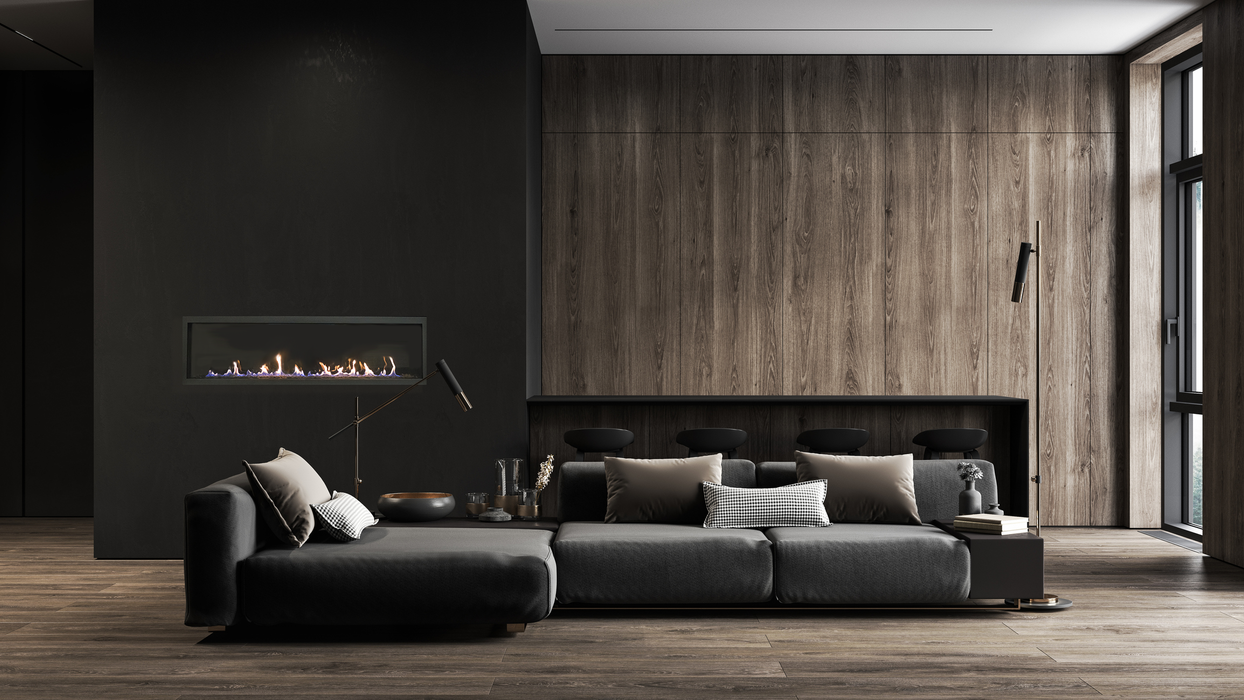Fireplace AUSTIN-CLEAN-BLK - back view