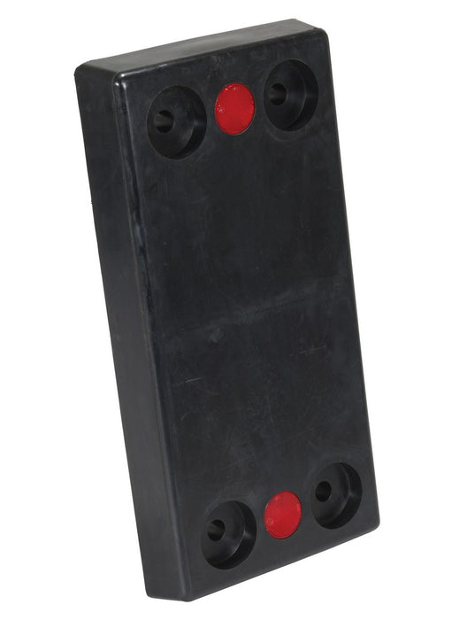 Vestil B-1224-3 Rubber Rectangle Molded Bumper 24 in. x 12 in. x 3 in. Black