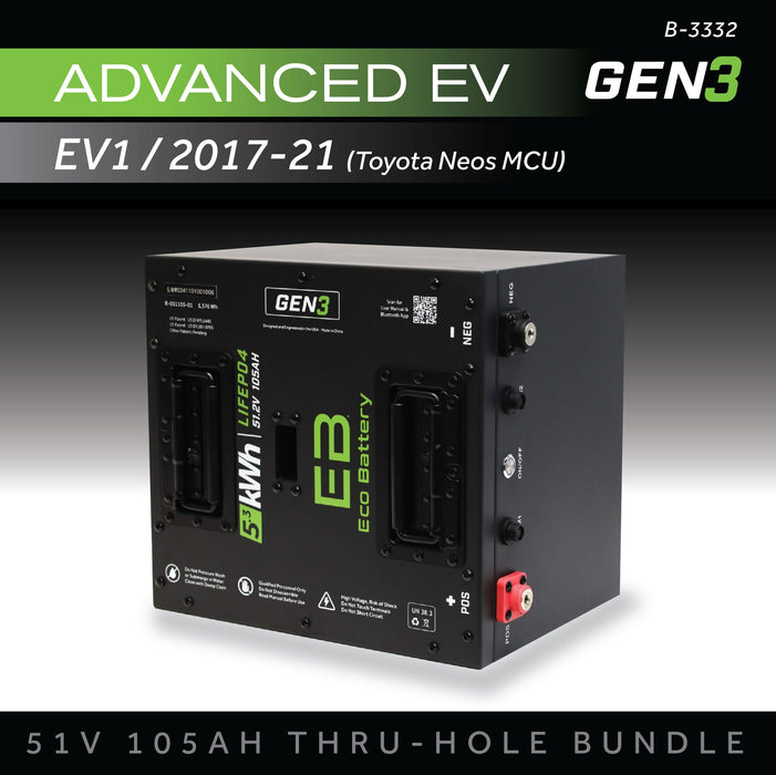 48V 105Ah LiFePO4 Battery Bundle - front view