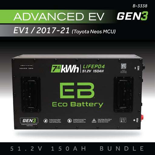 48V 150Ah LiFePO4 Battery Bundle / ICON - front view