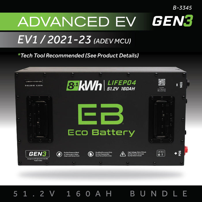 48V 160Ah LiFePO4 Battery Bundle / ICON / AEV - front view