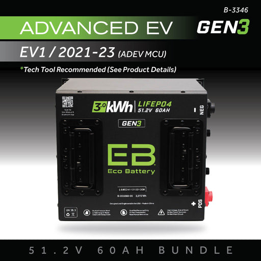 48V 60Ah LiFePO4 Battery Bundle / ICON / AEV - front view