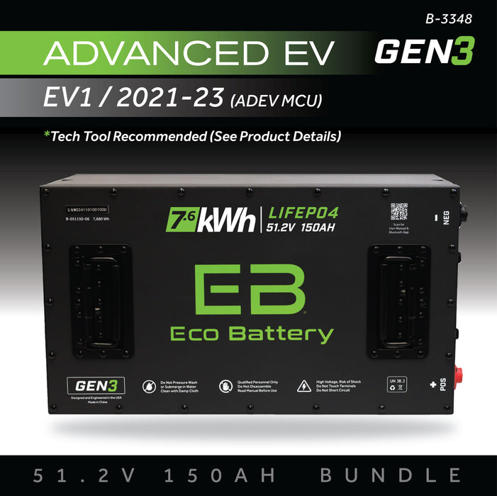48V 150Ah LiFePO4 Battery Bundle / ICON / AEV - front view