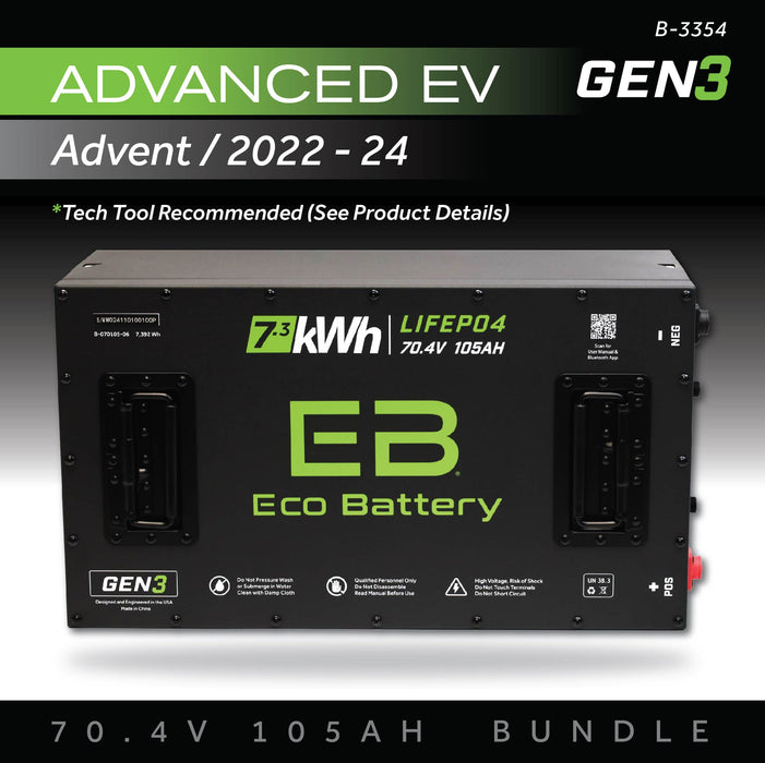 70V 105Ah LiFePO4 Battery Bundle / ICON / AEV - front view