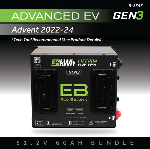 48V 60Ah LiFePO4 Battery Bundle / ICON / AEV - front view
