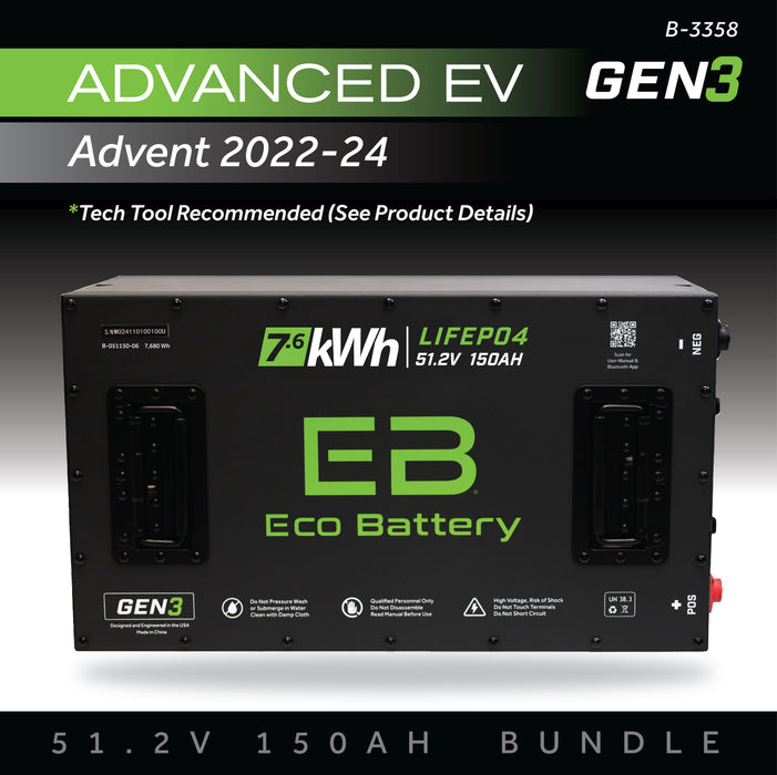 48V 150Ah LiFePO4 Battery Bundle / ICON / AEV - front view