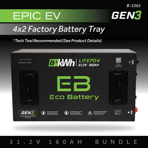 48V 160Ah LiFePO4 Battery Bundle - front view