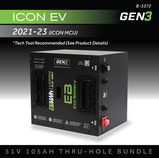 48V 105Ah LiFePO4 Battery Bundle / ICON / AEV - front view