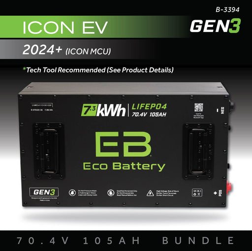 70V 105Ah LiFePO4 Battery Bundle / ICON / AEV - front view