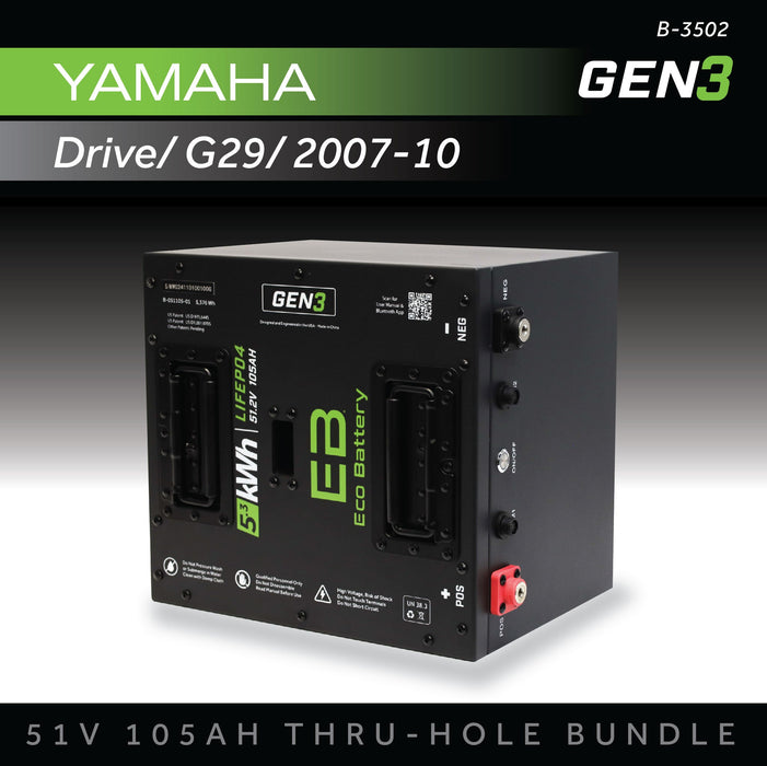 48V 105Ah LiFePO4 Battery Bundle / Yamaha Drive / Yamaha G29 - front view