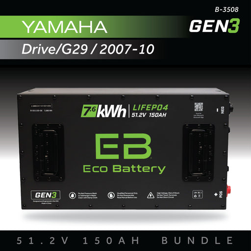 48V 150Ah LiFePO4 Battery Bundle / Yamaha Drive / Yamaha G29 - front view