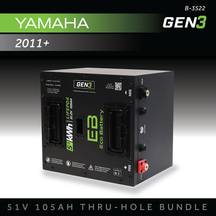 48V 105Ah LiFePO4 Battery Bundle / Yamaha Drive / Yamaha G29 - front view
