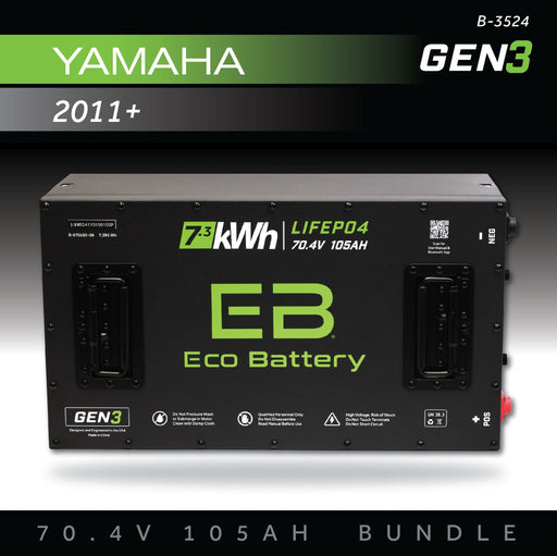 70V 105Ah LiFePO4 Battery Bundle / Yamaha Drive / Yamaha G29 - front view