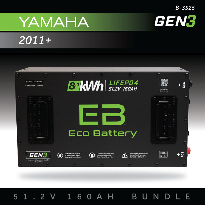 48V 160Ah LiFePO4 Battery Bundle / Yamaha Drive / Yamaha G29 - front view