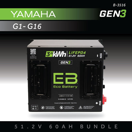 48V 60Ah LiFePO4 Battery Bundle - front view