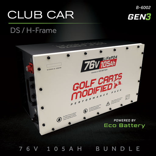 Eco Battery 76V 105Ah lithium battery bundle for Club Car DS
