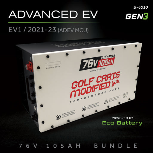 Eco Battery 76V 105Ah lithium battery bundle for Advanced EV EV1