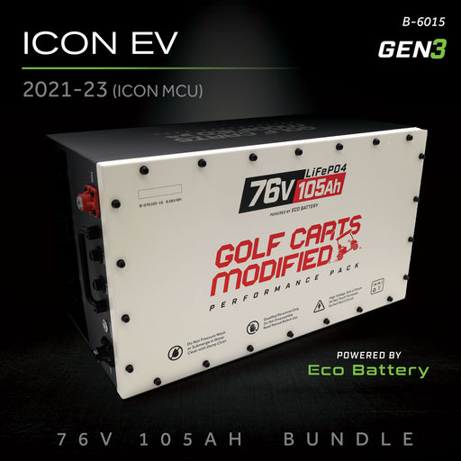 Eco Battery 76V 105Ah lithium battery bundle for ICON EV 2021-2023