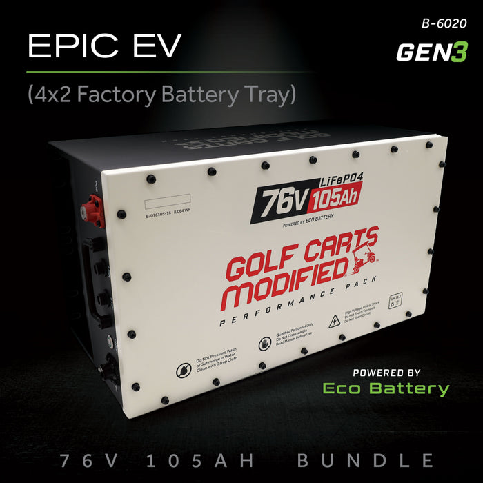 Eco Battery 76V 105Ah lithium battery bundle for Epic EV 4x2
