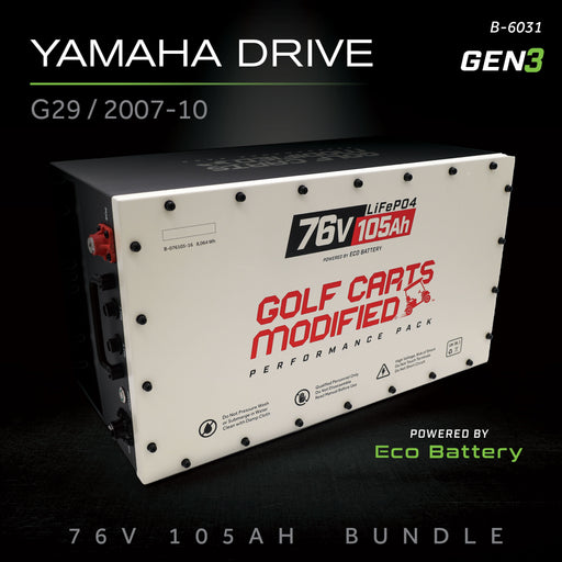 Eco Battery 76V 105Ah lithium battery bundle for Yamaha Drive 2007-2016