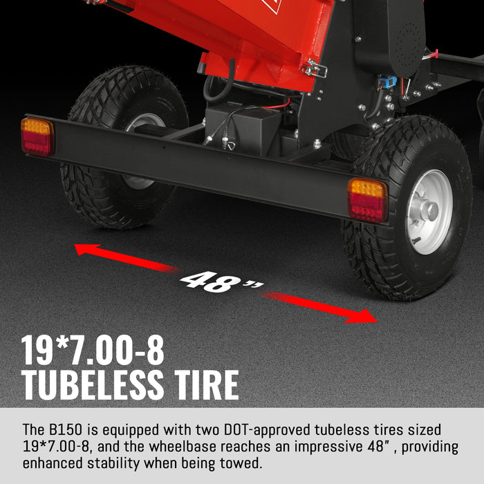 6 inch ZONSEN E-Start 459cc 15hp Gas Powered 4 - Wheel Drum Wood Chipper with Taillight ,  B150