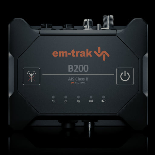 em-trak B200 Class B AIS transceiver front panel