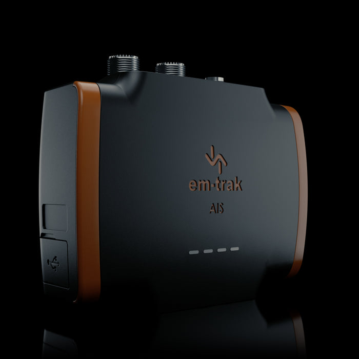 em-trak B951 AIS transceiver angled view