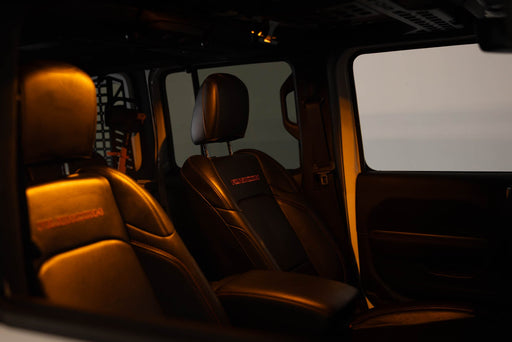 DV8 Offroad Elite White/Amber Push Button Dome Light – installed on vehicle, image 2 of 11