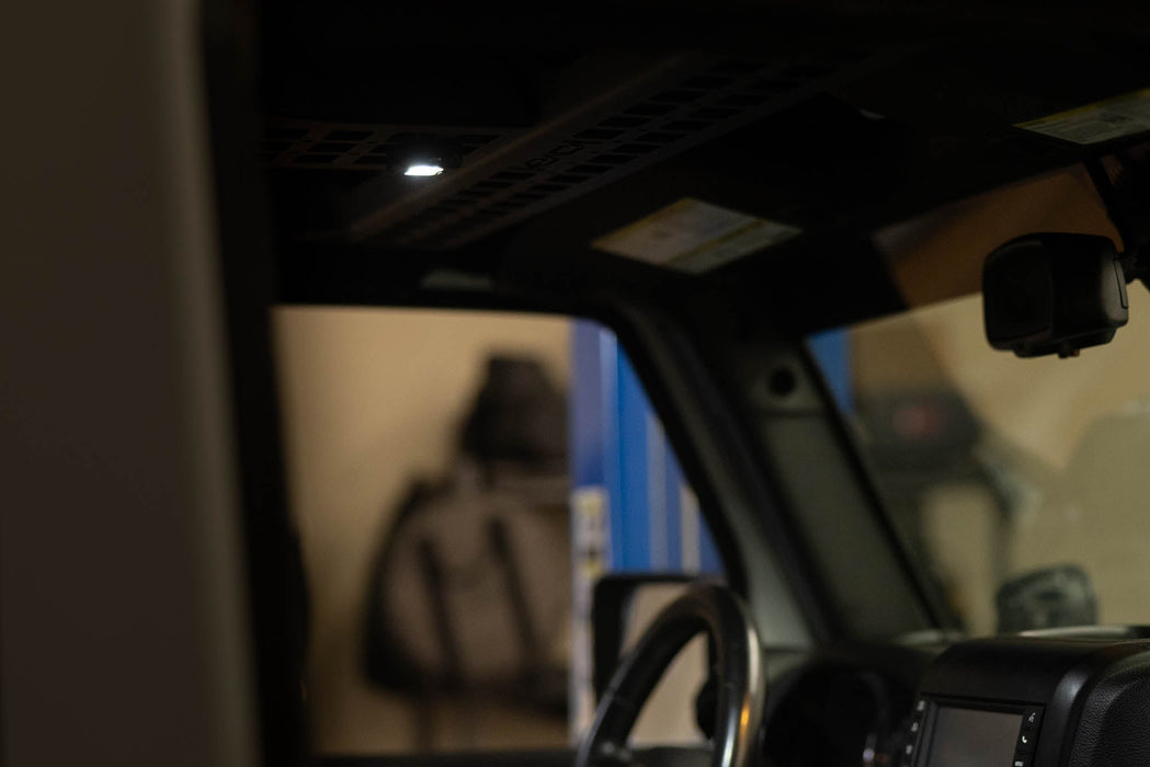 DV8 Offroad Elite White Push Button Dome Light – installed on vehicle, image 5 of 11