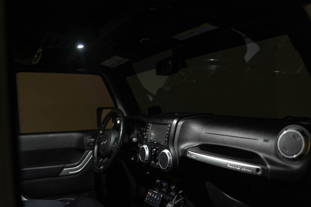 DV8 Offroad Elite White Push Button Dome Light – installed on vehicle, image 4 of 11