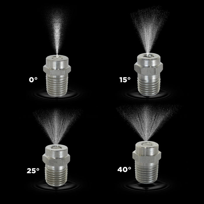 0° 1/4" MEG Spray Pressure Washer Nozzle - 2.0 Orifice