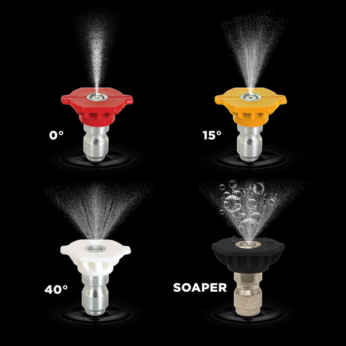 0° Quick Connect Spray Pressure Washer Red Nozzle - 5.0 Orifice